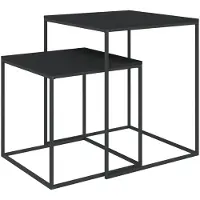 vidaXL Ensemble de tables basses 2 pièces en bois composite et métal