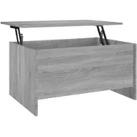 vidaXL Table basse Gris Sonoma 80x55,5x41,5 cm Bois composite