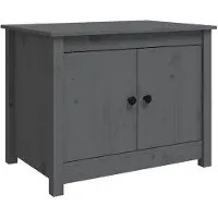 vidaXL Table basse Gris 71x49x55 cm Pin massif