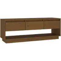 vidaXL Armoire TV brun miel 110,5x34x40 cm Pin massif