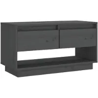 vidaXL Armoire TV Gris 74x34x40 cm Pin massif