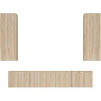 vidaXL Ensemble de 4 meubles TV en bois composite chêne Sonoma