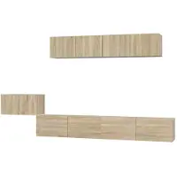 vidaXL Ensemble d'armoires TV 5 pièces en bois composite chêne Sonoma