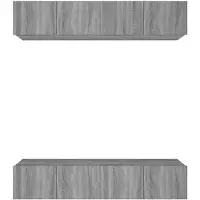 vidaXL Armoires TV 4 pcs. Gris Sonoma 80x30x30 cm Bois composite