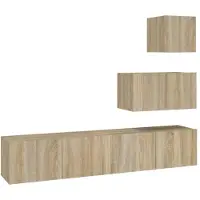 vidaXL Ensemble de 4 meubles TV en bois composite chêne Sonoma