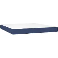 vidaXL Matelas à ressorts ensachés bleu 180x200x20 cm Tissu