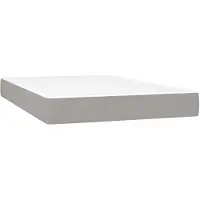 vidaXL Matelas à ressorts ensachés gris clair 120x200x20 cm Tissu