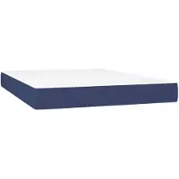 vidaXL Matelas à ressorts ensachés bleu 140x200x20 cm Tissu