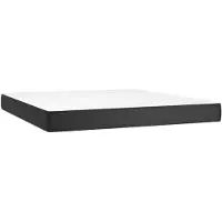 vidaXL Matelas à ressorts ensachés Noir 180x200x20 cm Similicuir
