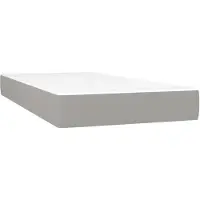 vidaXL Matelas à ressorts ensachés gris clair 80x200x20 cm Tissu
