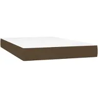 vidaXL Matelas à ressorts ensachés Marron foncé 120x200x20 cm Tissu