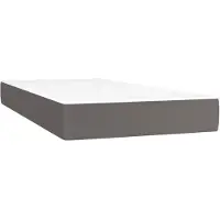vidaXL Matelas à ressorts ensachés Gris 100x200x20 cm Similicuir