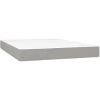 vidaXL Matelas à ressorts ensachés gris clair 140x190x20 cm Tissu