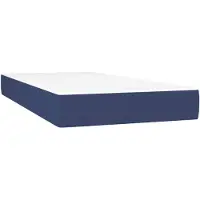 vidaXL Matelas à ressorts ensachés bleu 100x200x20 cm Tissu