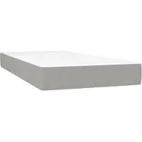 vidaXL Matelas de lit à ressorts ensachés Gris clair 90x200x20cm Tissu
