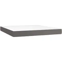 vidaXL Matelas à ressorts ensachés Gris 180x200x20 cm Similicuir