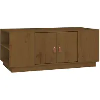 vidaXL Table basse marron miel 100x50x41 cm pin massif