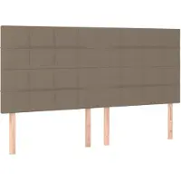 vidaXL Têtes de lit 4 pcs. Taupe 80x5x78/88 cm Tissu