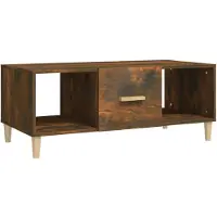 vidaXL Table basse chêne fumé 102x50x40 cm bois composite