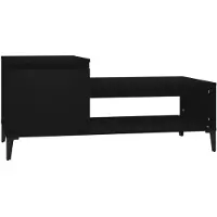 vidaXL Table basse noire 100x50x45 cm Bois composite