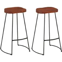 vidaXL Gavin tabouret de bar 2 pcs. 50x40x78 cm bois massif manguier