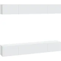 vidaXL Armoires murales TV 4 pcs. Blanc 100x30x30 cm