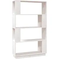 vidaXL Bibliothèque/Séparateur de pièce Blanc 80x25x132 cm Pin massif