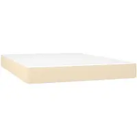 vidaXL Matelas à ressorts ensachés Crème 140x200x20 cm Tissu