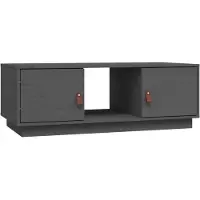 vidaXL Table basse Gris 100x50x35 cm Pin massif