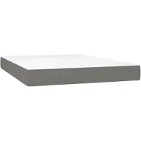 vidaXL Matelas à ressorts ensachés gris foncé 140x190x20 cm Tissu