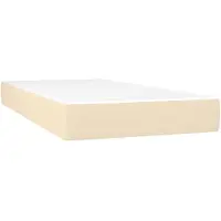 vidaXL Matelas à ressorts ensachés Crème 80x200x20 cm Tissu