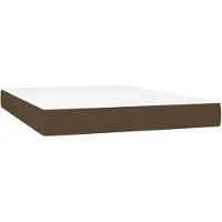 vidaXL Matelas à ressorts ensachés Marron foncé 140x200x20 cm Tissu