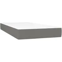 vidaXL Matelas à ressorts ensachés gris foncé 90x200x20 cm Tissu