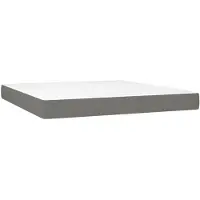 vidaXL Matelas à ressorts ensachés gris foncé 160x200x20 cm Tissu