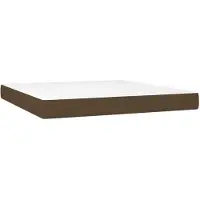 vidaXL Matelas à ressorts ensachés Marron foncé 160x200x20 cm Tissu
