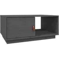 vidaXL Table basse Gris 80x50x35,5 cm Pin massif