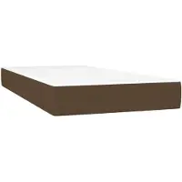vidaXL Matelas à ressorts ensachés Marron foncé 90x200x20 cm Tissu