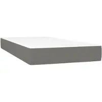 vidaXL Matelas à ressorts ensachés Gris foncé 80x200x20 cm Tissu