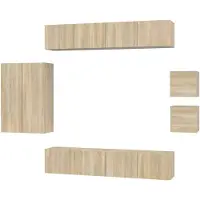 vidaXL Ensemble d'armoires TV 8 pièces en bois composite chêne Sonoma