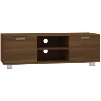 vidaXL Armoire TV marron imitation chêne 120x40,5x35 cm Matériau dérivé du bois