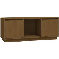 vidaXL Armoire TV brun miel 110,5x35x44 cm Pin massif