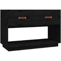 vidaXL Armoire TV noire 90x40x60 cm pin massif