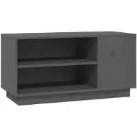 vidaXL Armoire TV Gris 80x35x40,5 cm Pin massif