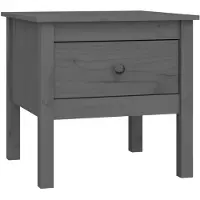 vidaXL Table d'appoint Gris 50x50x49 cm Bois massif de pin