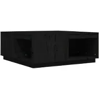 vidaXL Table basse noire 100x101x40,5 cm pin massif
