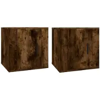vidaXL Armoires murales TV 2 pcs. Chêne fumé 40x34,5x40 cm