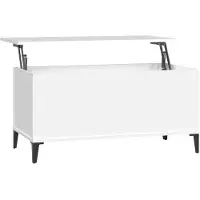 vidaXL Table basse blanche 90x44,5x45 cm Bois composite