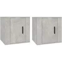 vidaXL Armoires murales TV 2 pcs. Gris béton 40x34,5x40 cm