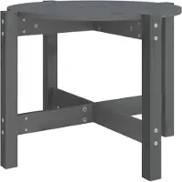 vidaXL Table basse Gris Ø 62,5x45 cm Pin massif