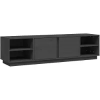 vidaXL Armoire TV Gris 156x40x40 cm Pin massif